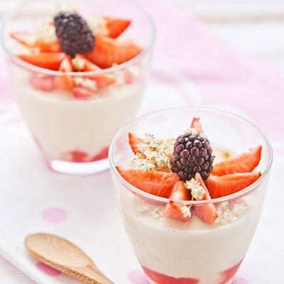 Strawberry Almond Tofu Dessert