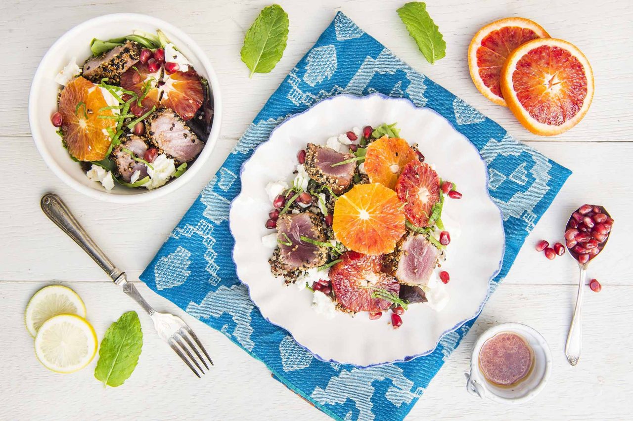 Blood Orange and Seared Tuna Quinoa Salad Egg Wan's Food Odyssey